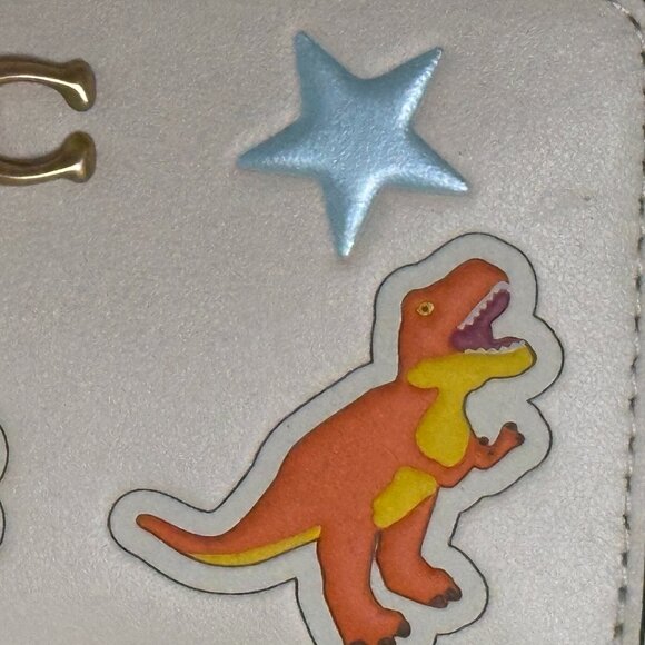 COACH SMALL ZIP AROUND CARD CASE WITH SKETCH PRINT:NWT CHALK/MULTI CCD21 - Picture 5 of 11